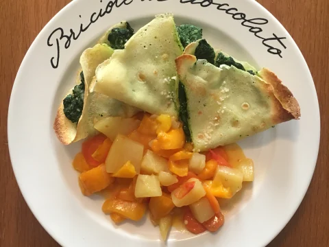 Crepes con ricotta e spinaci