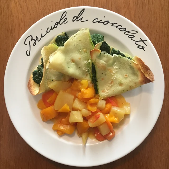Crepes con ricotta e spinaci